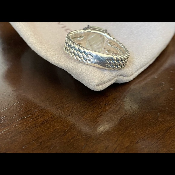 David Yurman ring/Petite Wheaton® Ring with Prasiolite and Pavé Diamonds - Picture 13 of 13